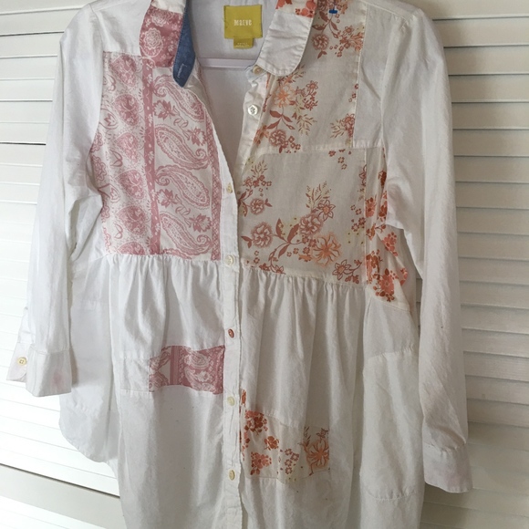 Anthropologie Maeve Mavis Patchwork Top Size Small - Picture 4 of 8